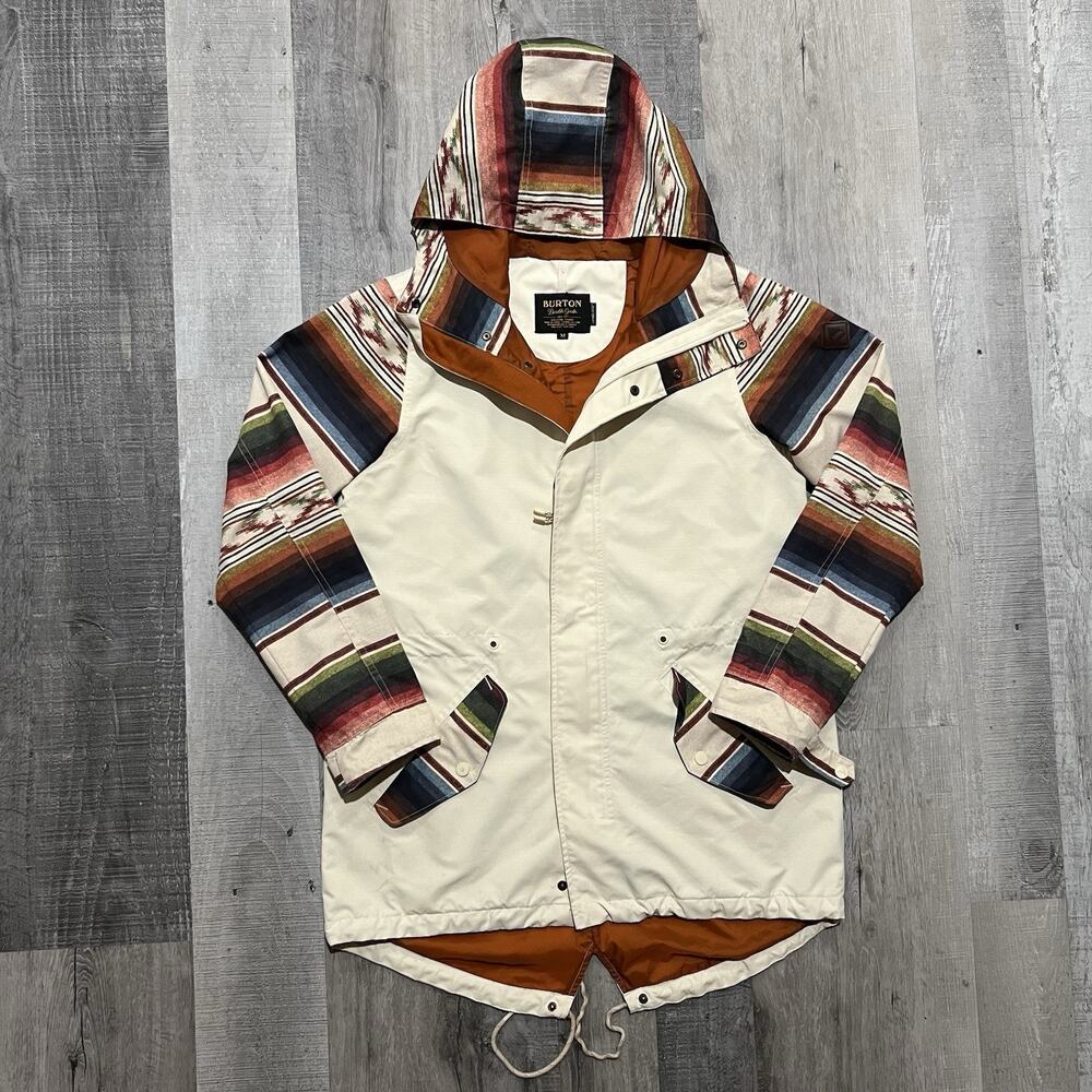 Burton Snowboarding Durable Goods Aztec Living Lining Shell Rain Jacket M 2017
